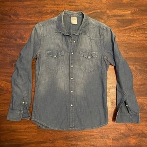 H&M Western Snap up Shirt - Size Medium